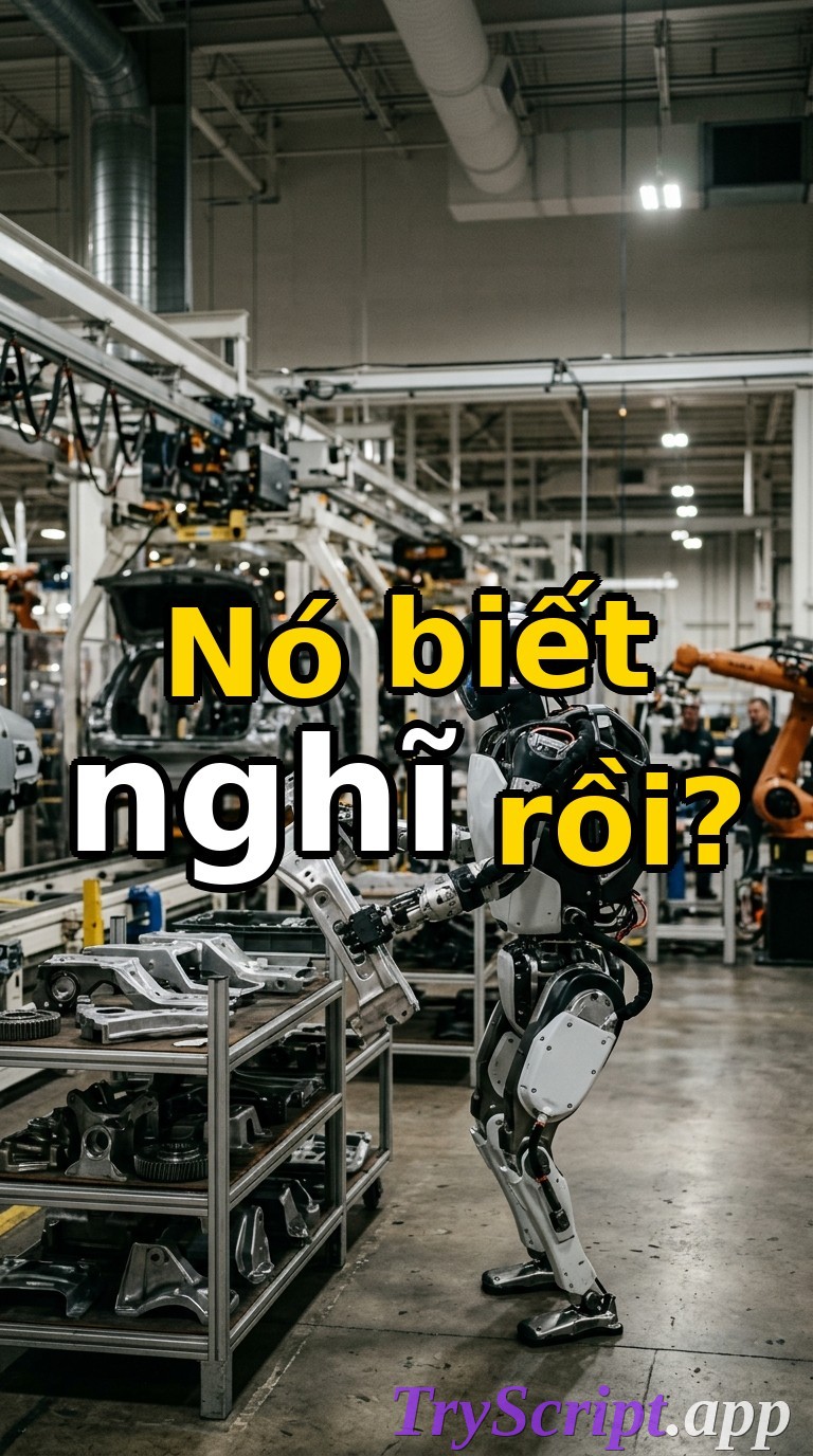 Robot Atlas Thuần Điện Boston Dynamics Bốc Dỡ Phụ Tùng Ô Tô
